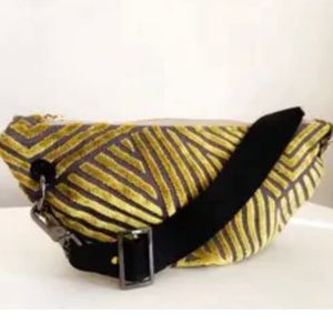 Velvet Printed Belt Bag or Sling Bag 5.5x8.5